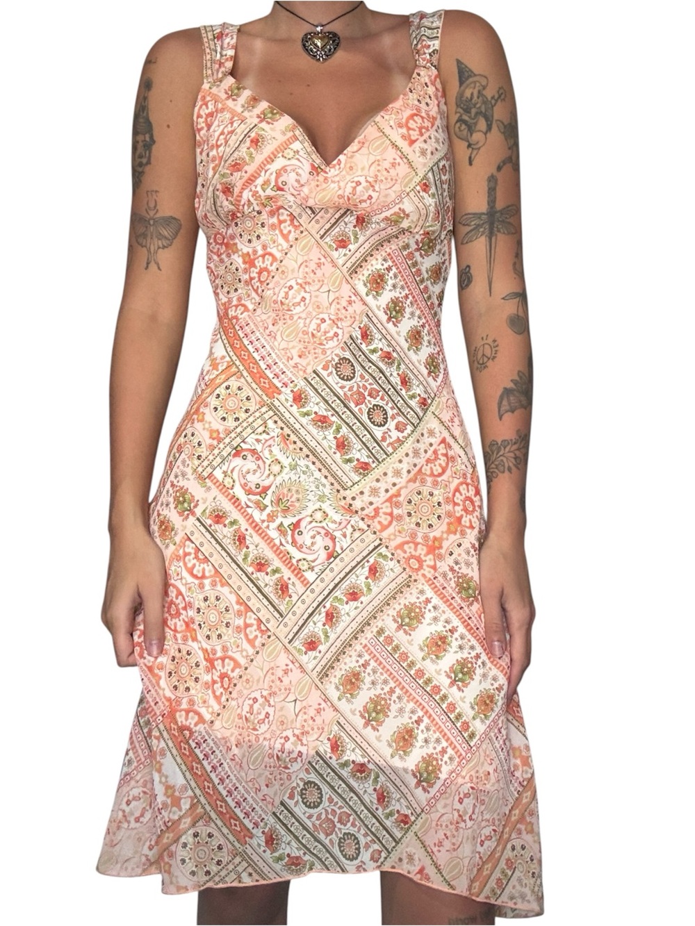 Y2K Floral Sleeveless Dress
